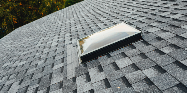 roof of home with skylight and shingles