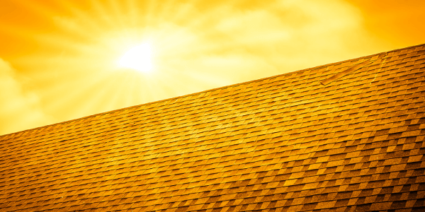 sunshine on energy efficient roof