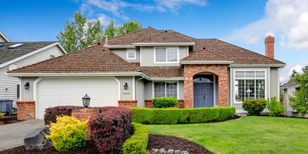 new roof on house exterior with curb appeal