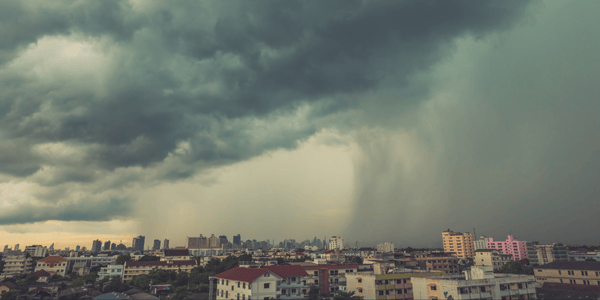 windstorm over city- wind resistant roofs