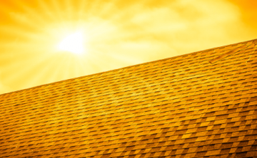 sunshine on energy efficient roof